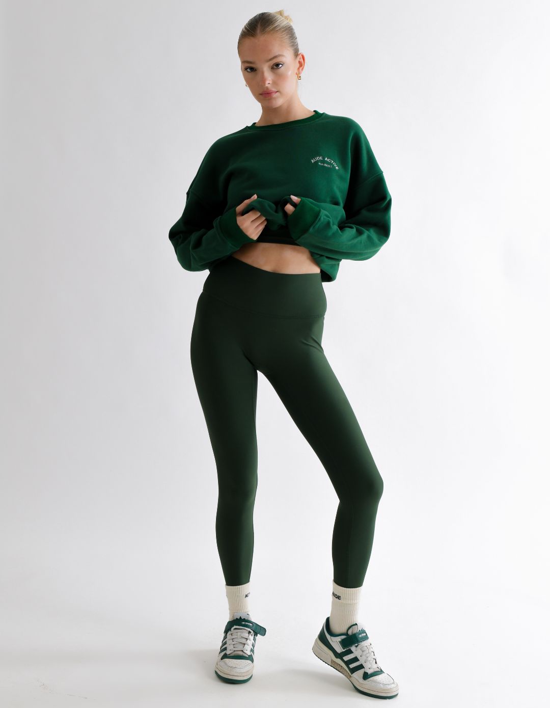 GREEN SEAMLESS LEGGINGS